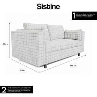 Foto 2 | Foto 2 | Sillón Coprire Sistine 2 Plazas Tela Beige