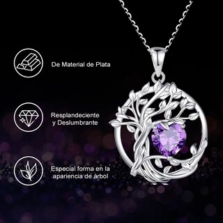 Foto 2 | Foto 2 | Collar Con Dije De Plata Xtellar Color Morado