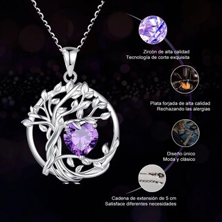 Foto 3 | Foto 3 | Collar Con Dije De Plata Xtellar Color Morado