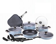 Batería 17 Piezas Alpine Antiadherente C Comal Y Utensilios