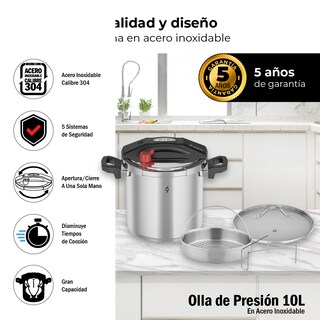Foto 3 | Foto 3 | Olla de Presión 10 Litros Acero Inox 304 Bogner Bpc10n