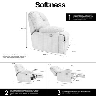 Foto 2 | Foto 2 | Sillón Reclinable Coprire 3 Posiciones Gris Oscuro