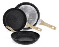 Juego 3 Sartenes Ceramic Fusion Alpine 20 24 28 Cm