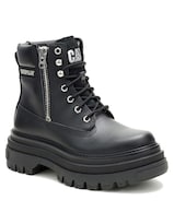 Bota Casual Caterpillar Negro Piel Para Mujer