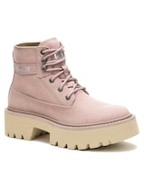 Bota Casual Caterpillar Rosa Textil Para Mujer