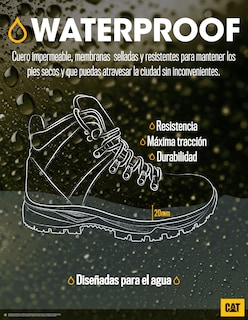 Foto 5 | Foto 5 | Tenis Casual Caterpillar Gris Piel Para Hombre