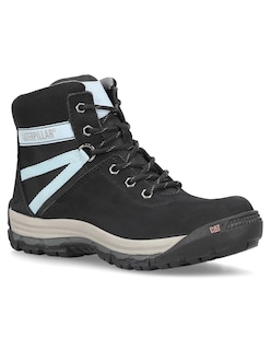 Foto 1 | Foto 1 | Bota De Trabajo Caterpillar Negro Piel Para Mujer