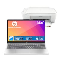 Combo Laptop Hp 15-fd0113dx 15.6'' Intel Core I3 N305 8gb Ram 128gb Ufs Plata + Impresora Hp