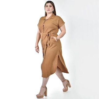 Foto 2 | Foto 2 | Vestido Roman Fashion De Lino En Tallas Extras Para Mujer