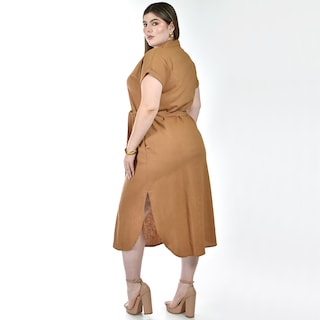 Foto 3 | Foto 3 | Vestido Roman Fashion De Lino En Tallas Extras Para Mujer