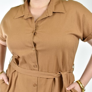 Foto 5 | Foto 5 | Vestido Roman Fashion De Lino En Tallas Extras Para Mujer