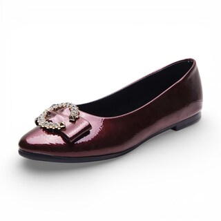Foto 1 | Foto 1 | Balerinas Golden Shoes 2107 Vino Casuales Gala De Mujer