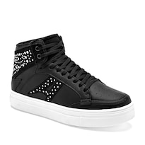 Tenis Bota Confort Joshua Negro Para Mujer