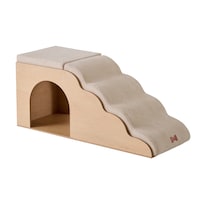 Escalera Con Casa Para Perros Y Gatos Funda Desmontable Beige