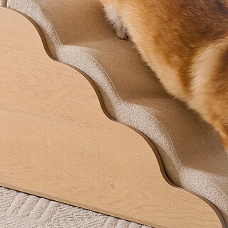 Foto 7 | Foto 7 | Escalera Con Casa Para Perros Y Gatos Funda Desmontable Beige