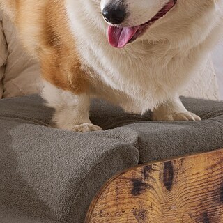 Foto 3 | Foto 3 | Escalera Con Casa Para Perros Y Gatos Funda Desmontable Gris Oscuro