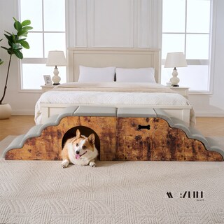 Foto 5 | Foto 5 | Escalera Con Casa Para Perros Y Gatos Funda Desmontable Gris Oscuro