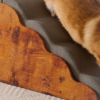 Foto 7 | Foto 7 | Escalera Con Casa Para Perros Y Gatos Funda Desmontable Gris Oscuro