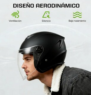 Foto 3 | Foto 3 | Casco Abatible Doble Visera de Abs Negro