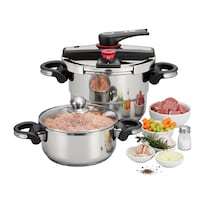 Set De Ollas De Presión 4 Y 6l Acero Inox Bogner Bpch0406l