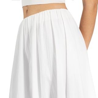 Foto 5 | Foto 5 | Falda Larga Con Pretina Lisa Y Corte Amplio Forever 21 Blanco Para Mujer