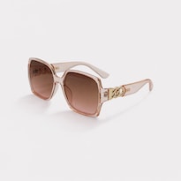 Gafas De Sol Cuadradas De Gran Tamaño En Oro Rosa Claro Para Mujer - Venta Internacional.