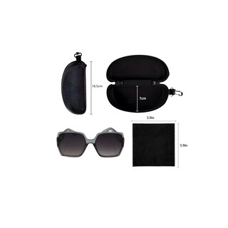 Foto 6 | Foto 6 | Gafas De Sol Cuadradas Negras Claras Sun178 F3134 - Venta Internacional.