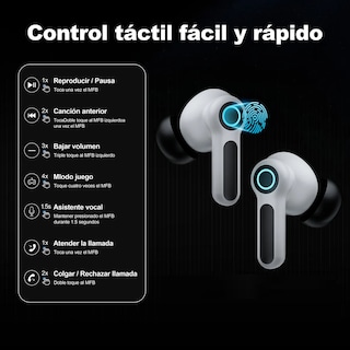 Foto 4 | Foto 4 | Audífonos Bluetooth In Ear con Luces Rgb Eo Safe Imports Esi-24000 azul