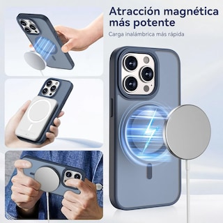Foto 3 | Foto 3 | Funda para iPhone 13 Mini con Cargador Inalámbrico y Mica De Vidrio Eo Safe Imports Esi-24463 Azul