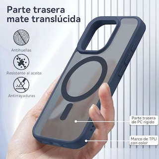 Foto 2 | Foto 2 | Funda para iPhone 13 con Cargador Inalámbrico y Mica De Vidrio Templado Eo Safe Importsesi-24462 Azul