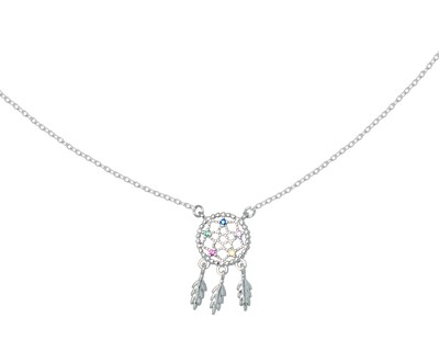 Foto 2 | Foto 2 | Collar Gargantilla Atrapa Sueños Con Circonias 45cm Horoz Plata .925 V7 Cp639