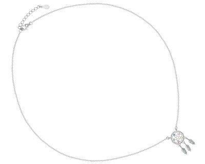 Foto 3 | Foto 3 | Collar Gargantilla Atrapa Sueños Con Circonias 45cm Horoz Plata .925 V7 Cp639