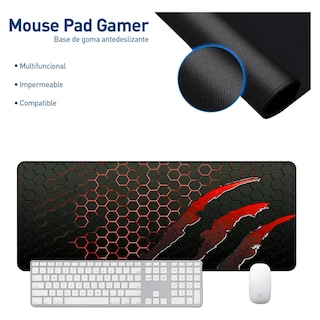 Foto 3 | Foto 3 | Mouse Pad Gamer Profesional Alfombrilla De Ratón Eo Safe Imports Esi-24730 Rojo