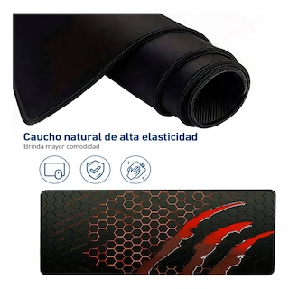Foto 5 | Foto 5 | Mouse Pad Gamer Profesional Alfombrilla De Ratón Eo Safe Imports Esi-24730 Rojo