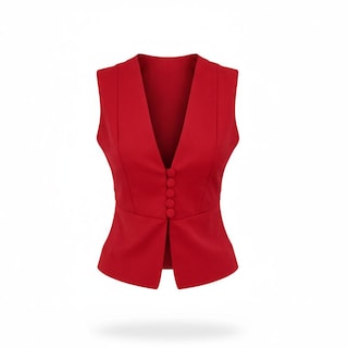 Foto 1 | Foto 1 | Chaleco Sastre Con Botones Forrados Rojo