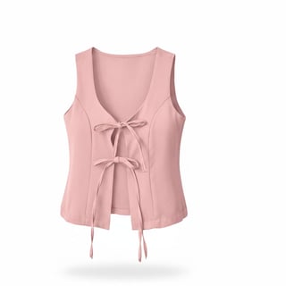 Foto 1 | Foto 1 | Chaleco Jaretas Escote Cuadrado Rosa