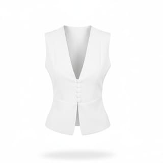 Foto 1 | Foto 1 | Chaleco Sastre Con Botones Forrados Blanco