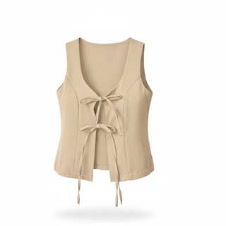 Foto 1 | Foto 1 | Chaleco Jaretas Escote Cuadrado Beige