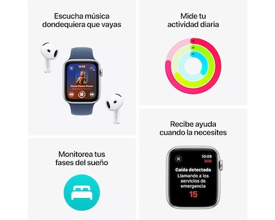 Foto 3 | Foto 3 | Smartwatch Apple Watch Se 2 Gps 40mm Blanco Estelar Correa Verde