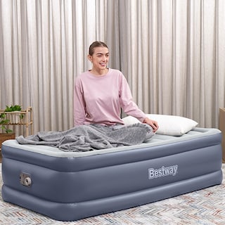 Foto 6 | Foto 6 | Colchon Inflable Bestway Individual Doble Altura Con Bomba Gris Oscuro