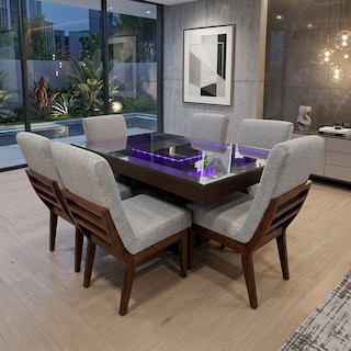 Foto 5 | Foto 5 | Comedor Moderno De 6 Sillas En Mdf Con Iluminación Led Integrada Reinicia 21 Muebles
