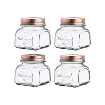 Frascos Especieros Vittori Vintage Vidrio 280ml Tapa Rosca 4 Piezas