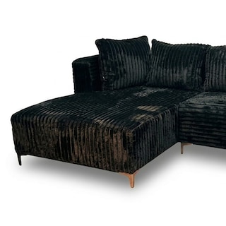 Foto 2 | Foto 2 | Sala Suave Alto Confort Acolchonada Sofá Peluche Negro