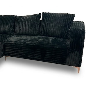 Foto 4 | Foto 4 | Sala Suave Alto Confort Acolchonada Sofá Peluche Negro