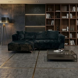 Foto 5 | Foto 5 | Sala Suave Alto Confort Acolchonada Sofá Peluche Negro