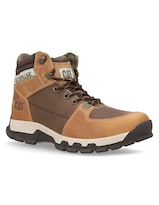 Bota Casual Caterpillar Café Piel Para Hombre