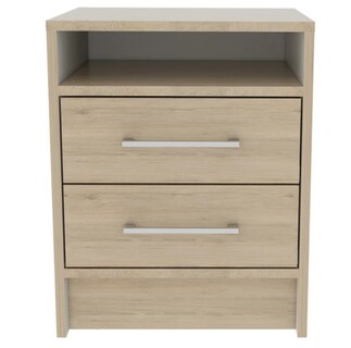 Foto 4 | Foto 4 | Mesa De Noche Con 2 Cajones Organizadores Para Recámara Color Rovere Y Blanco | Excelsior