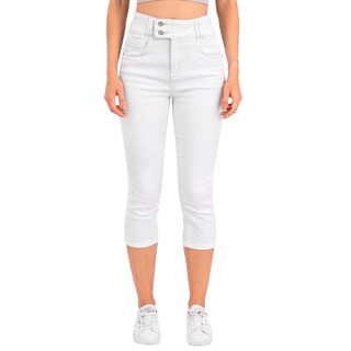 Foto 3 | Foto 3 | Pescador Mezclilla Britos Jeans Mujer Capri Blanco 024716