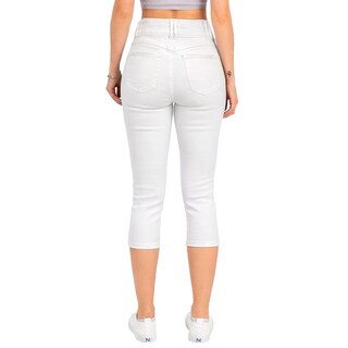 Foto 4 | Foto 4 | Pescador Mezclilla Britos Jeans Mujer Capri Blanco 024716