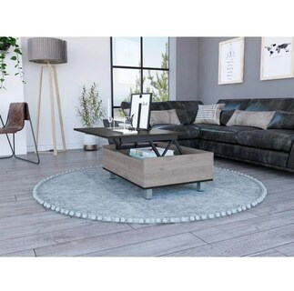 Foto 1 | Foto 1 | Mesa De Centro Elevable Con Compartimento De Almacenamiento Color Humo Y Wengue | Excelsior